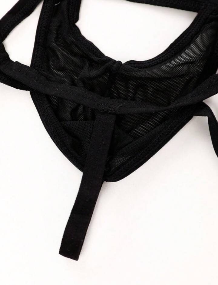 Men's Mesh Hollow Design G-String Underwear Crotchless Underwear Mesh Underwear